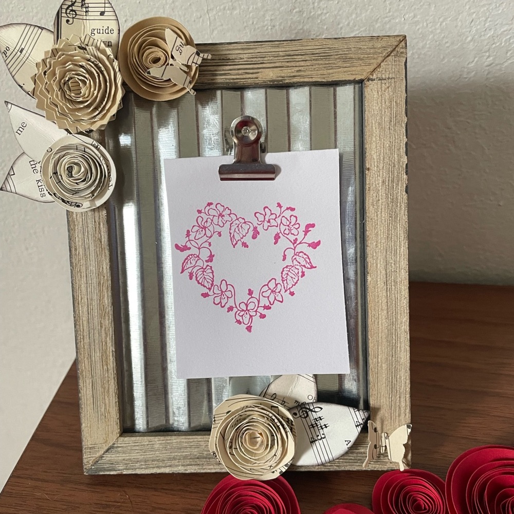 Handcrafted vintage sheet music frame